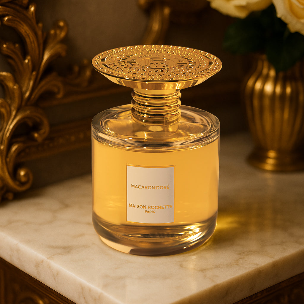 Macaron Doré - Parfum fruité gourmand unisexe Maison Rochette