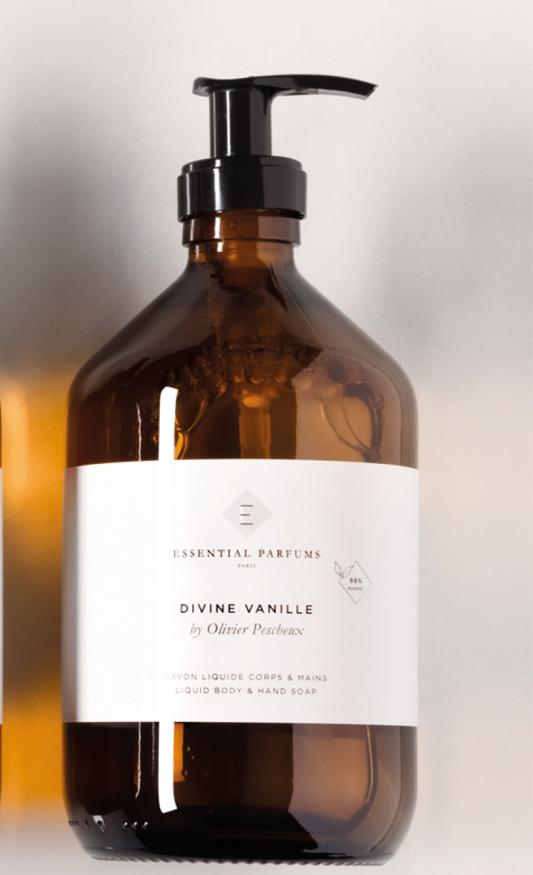 Savon liquide corps et mains Divine Vanille Essential Parfums
